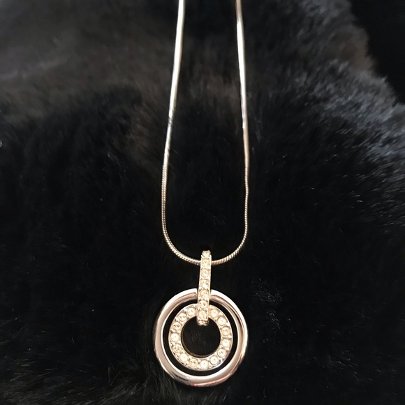 Swarovski Jewelry - Swarovski Double Circle Pendant Necklace